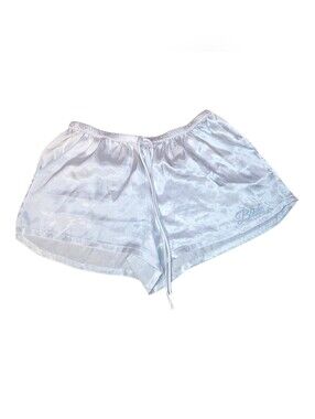 In Bloom Bride Shorts Sleepwear Embroidered Bride White Blue Womens Size Large